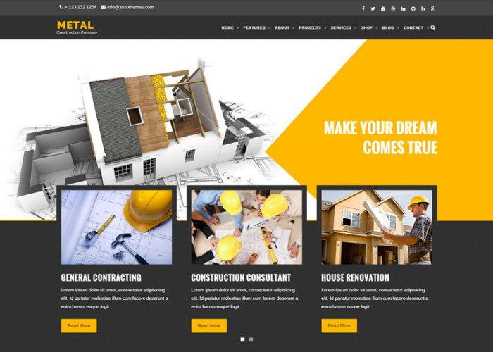 Metal – Premium Responsive Building & Construction Business HTML5 Template