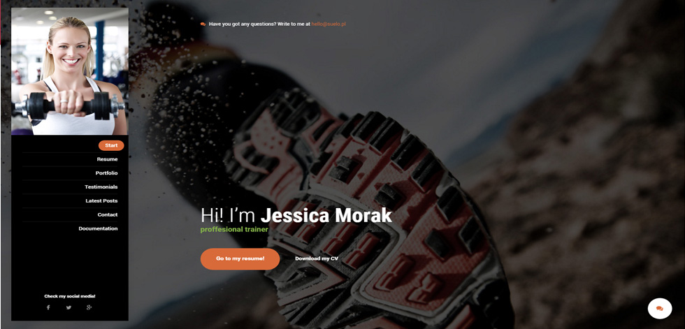 Welcome screen