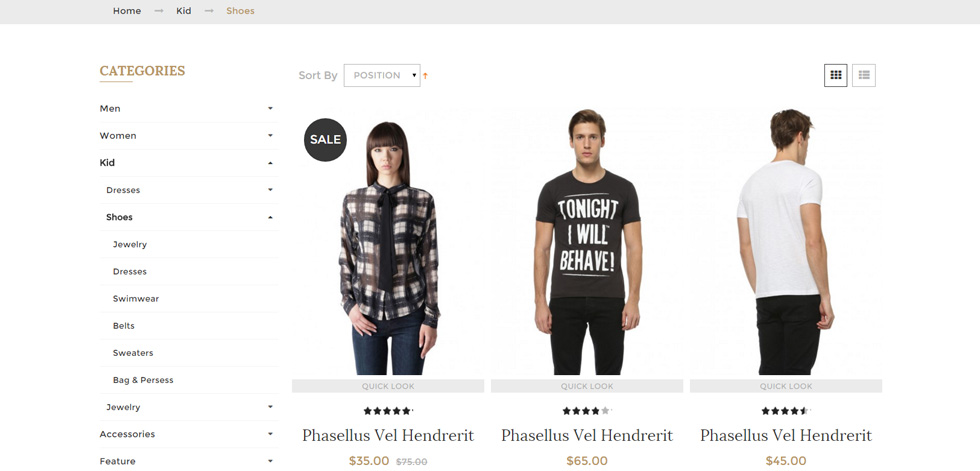 Category page
