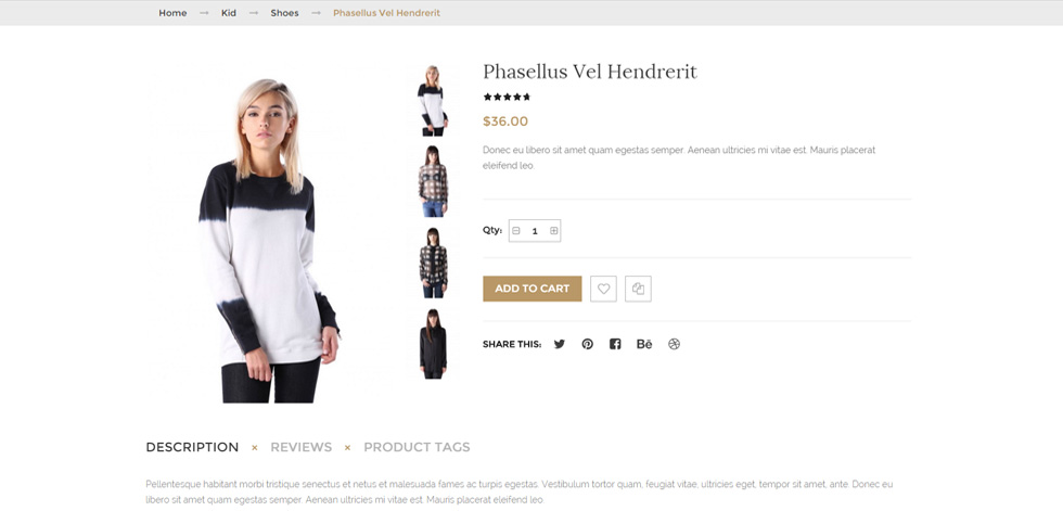 Product page