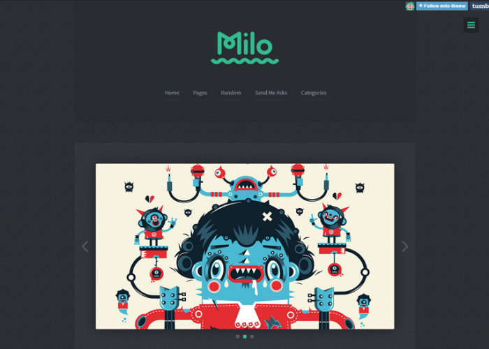 Milo – Premium Responsive Blogging Tumblr Theme