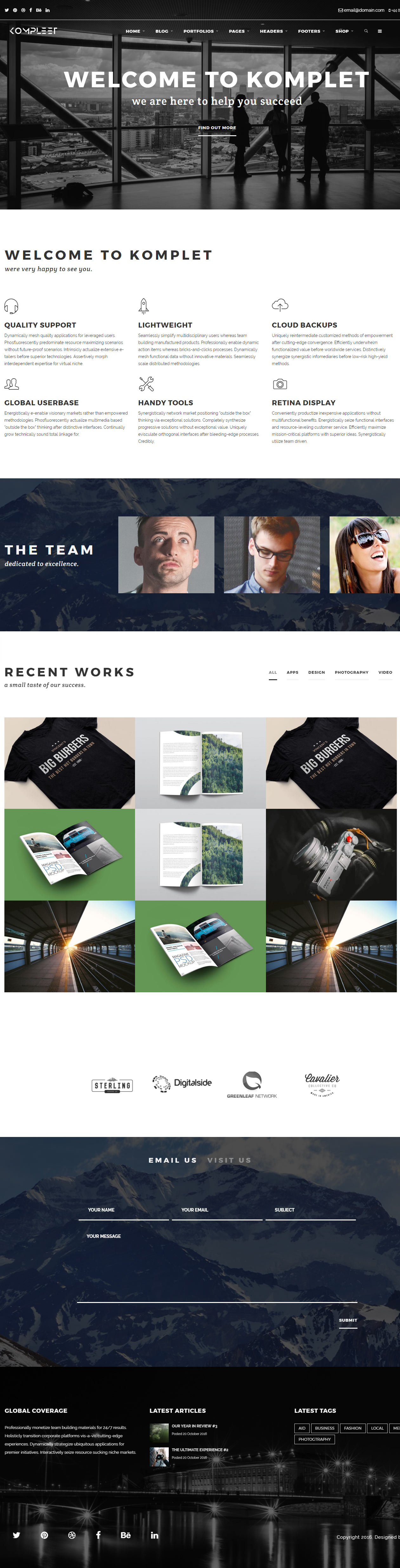 Kompleet Drupal Minimalist Theme