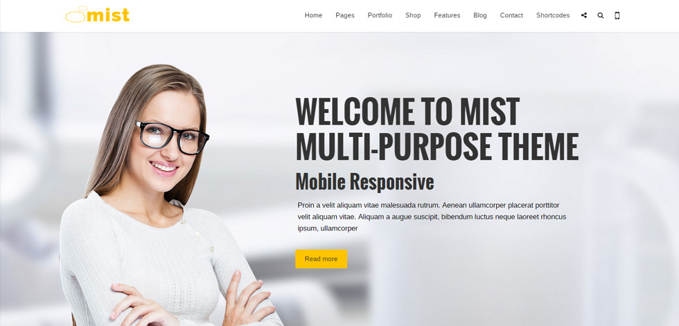 Welcome screen