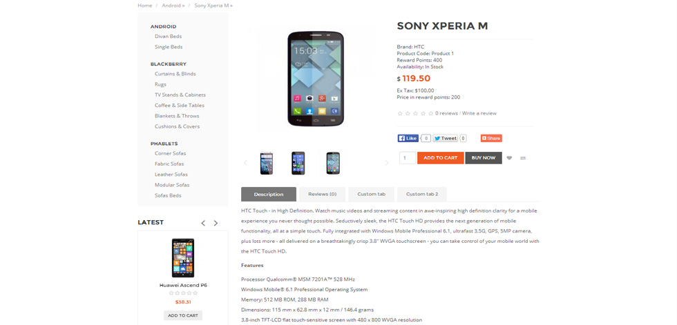 Product page