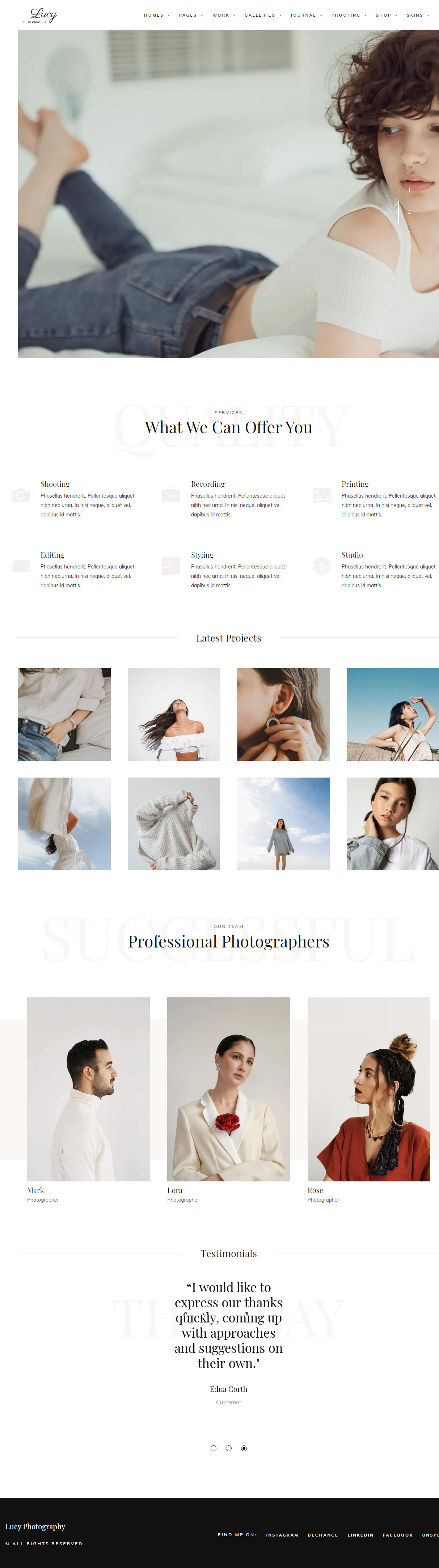Snapster Best WordPress Model Agency Theme