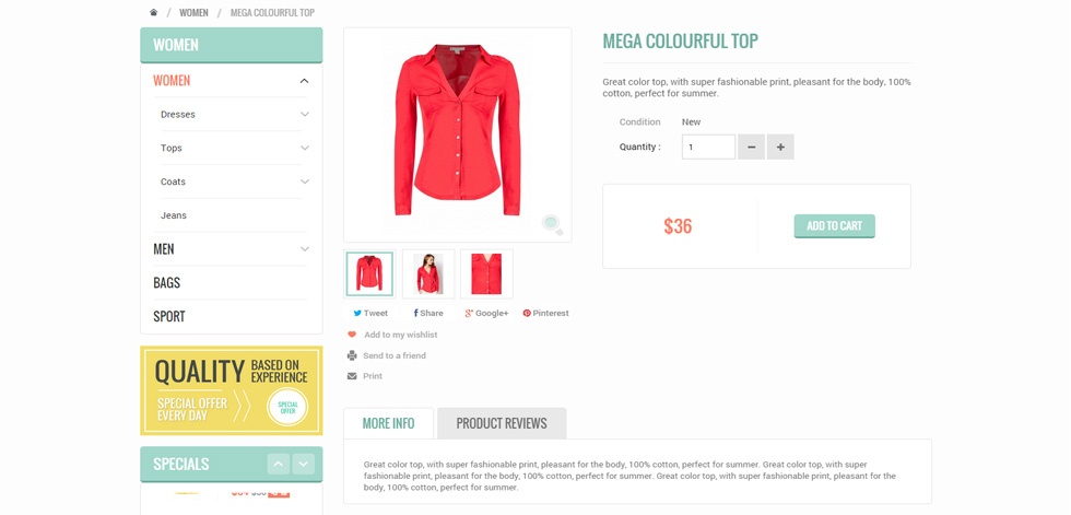 Product page