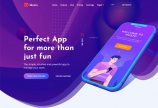 Mosto – Premium Responsive App Landing Page HTML5 Template