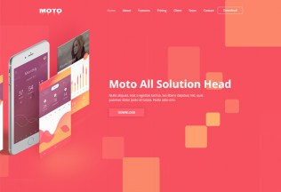 Moto – Premium Responsive Multipurpose Landing Page HTML5 Template