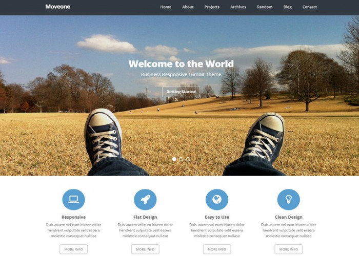 Moveone – Premium Responsive Business Tumblr Theme