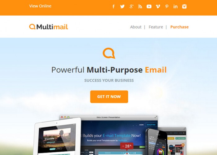 Multimail – Premium Responsive Email Set + MailBuild Online HTML5 Template