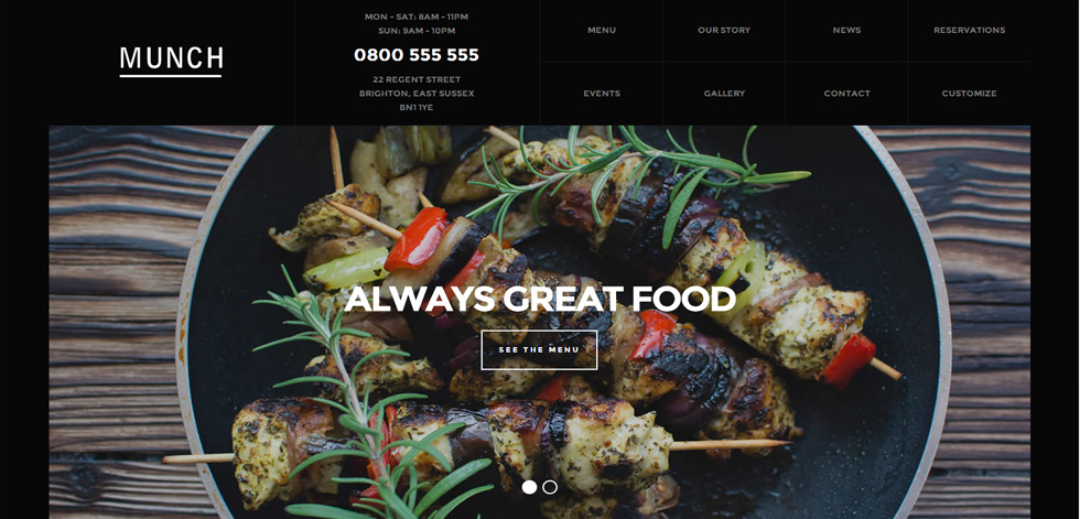 Welcome page