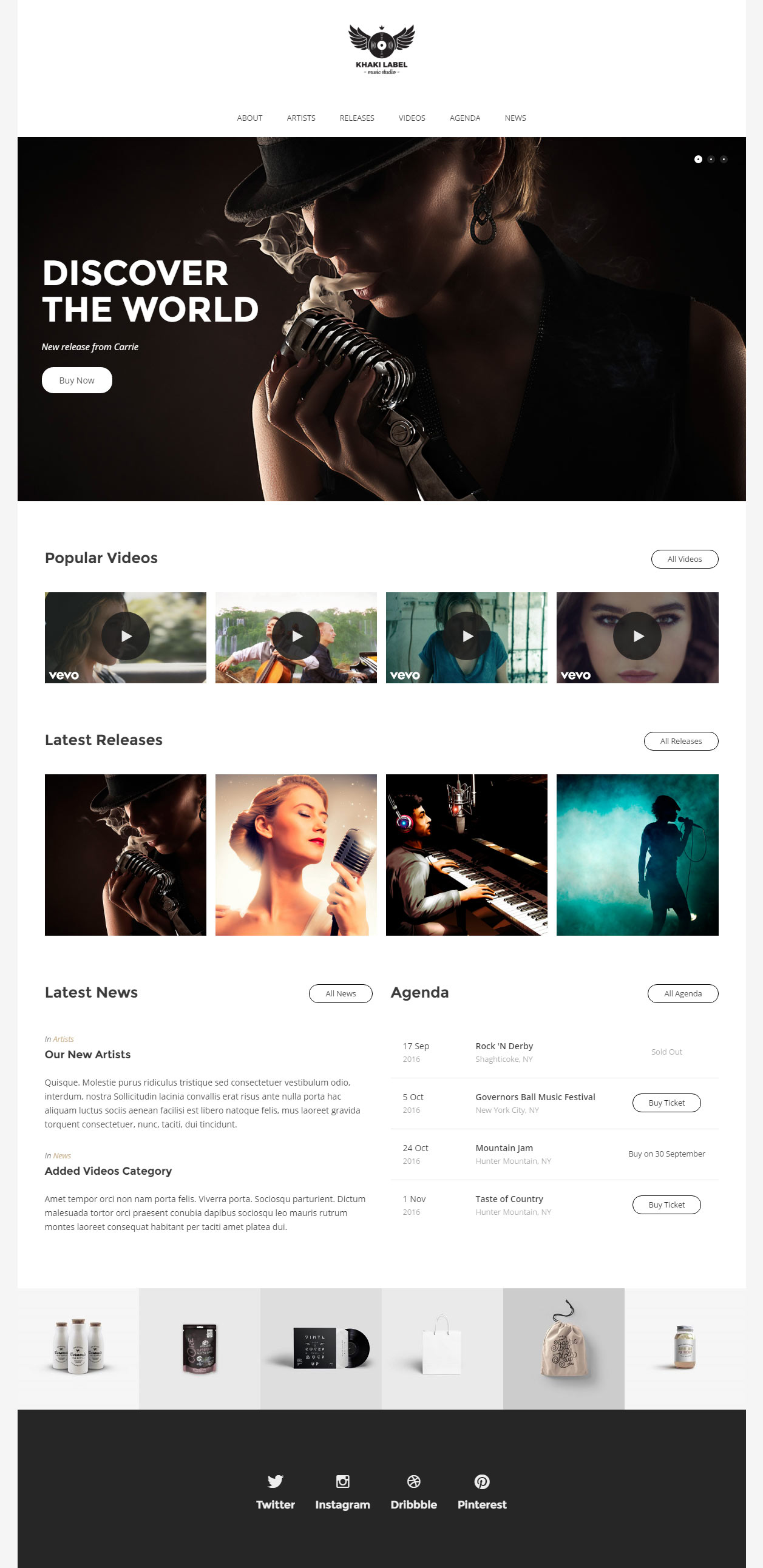 Khaki Music Band Templates