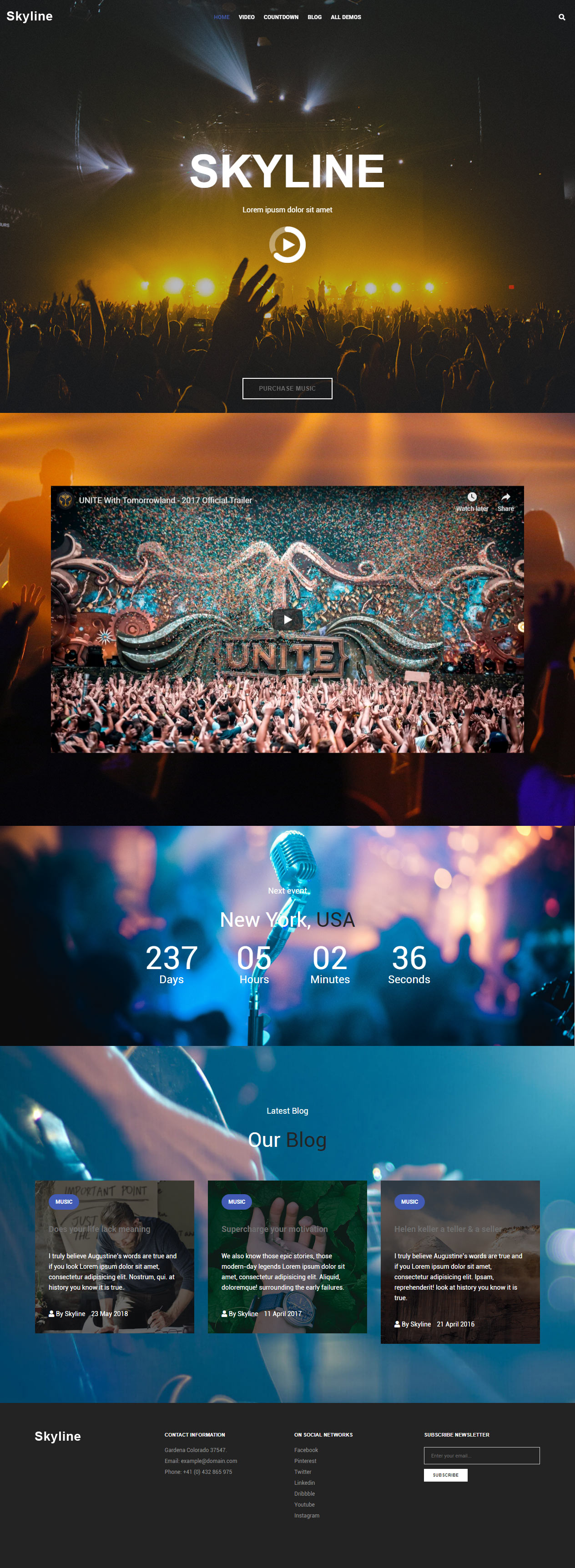 Skyline Music Band Templates