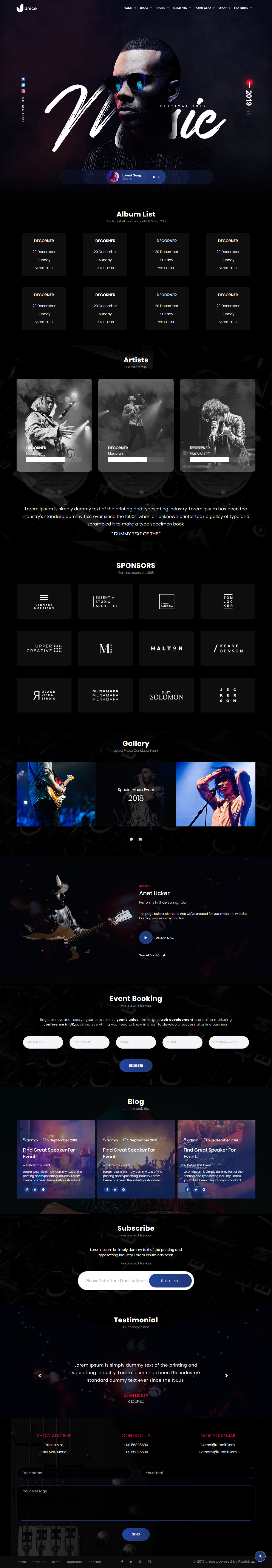 Unice Music Band Templates