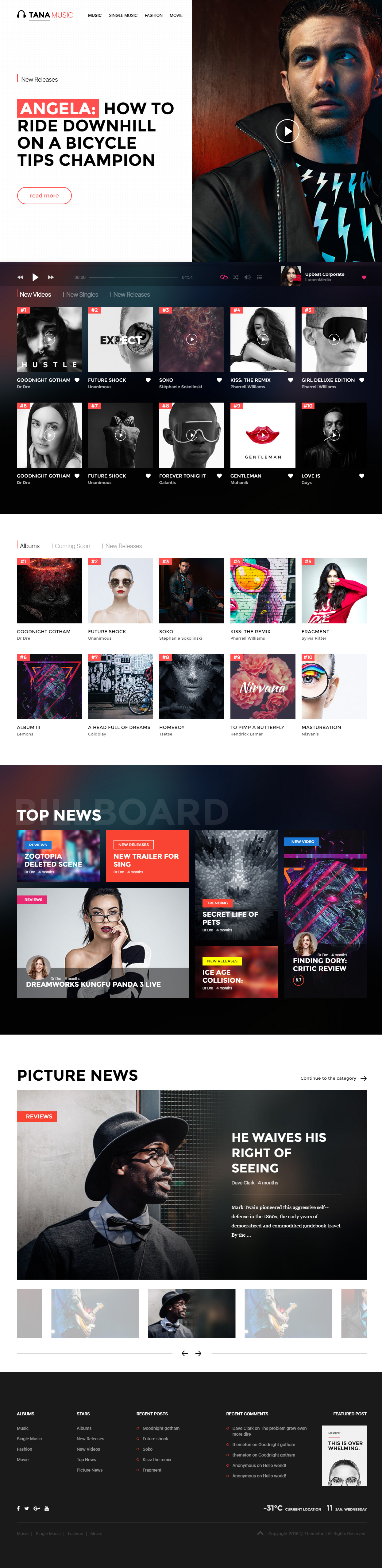 Magazine Tana WordPress Music Magazine Theme