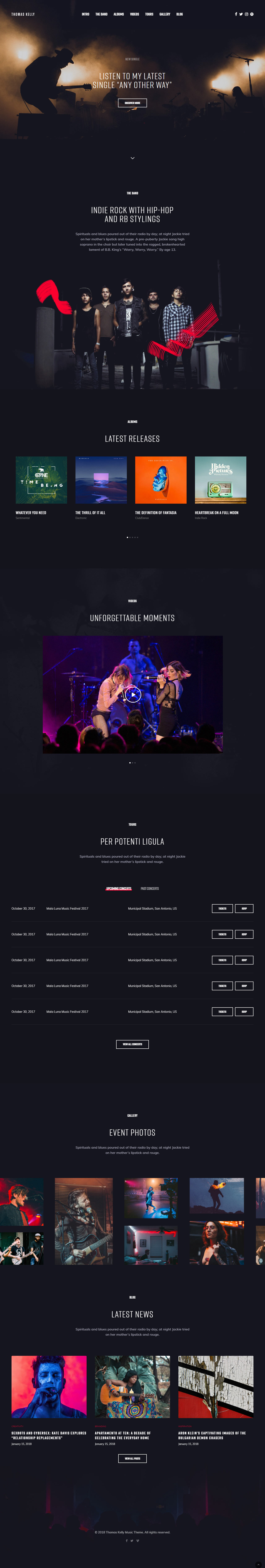 Revolution Best WordPress Music and Band WordPress Themes