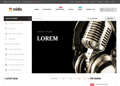 Best Responsive Music Store Prestashop Themes in 2015