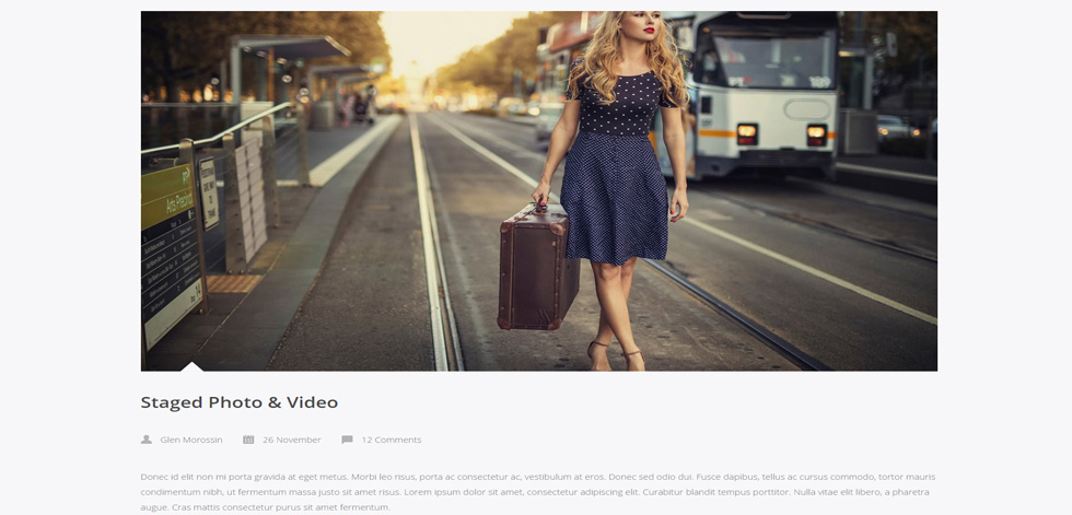 Blog post page