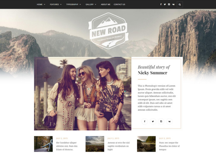 NewRoad – Premium Responsive Blog WordPress Theme