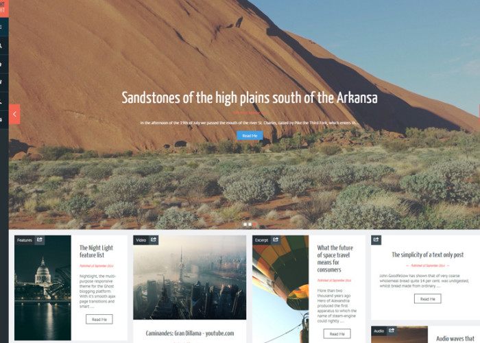 NightLight – Premium Responsive Multipurpose Ghost Theme