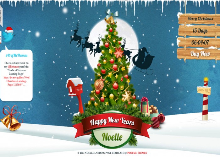 Noelle – Premium Responsive Christmas Landing Page HTML5 Template