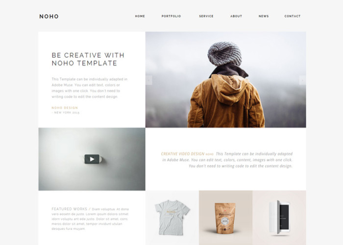 NOHO – Premium Creative Agency Portfolio Muse Template