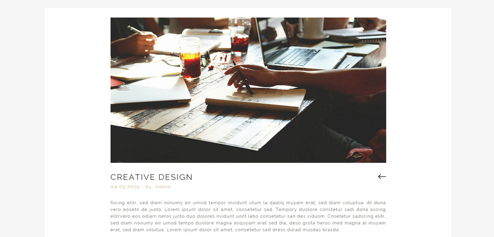 Blog post page