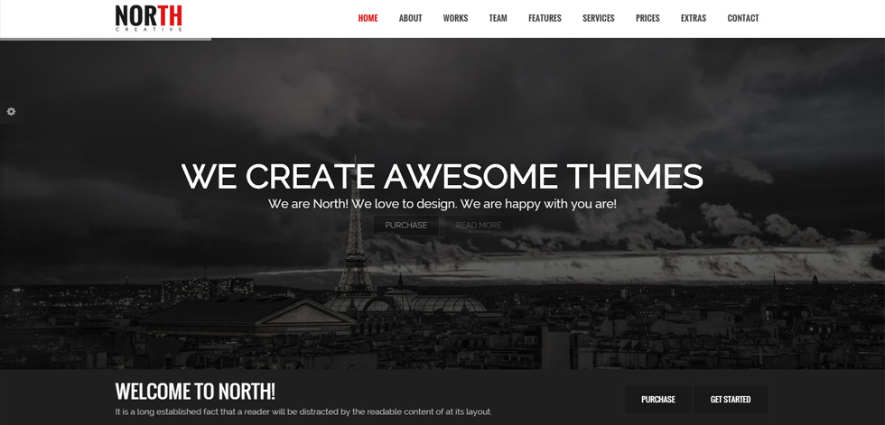 Welcome screen