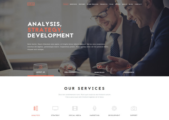 NRGbusiness – Premium Responsive One-Page Business Drupal Theme