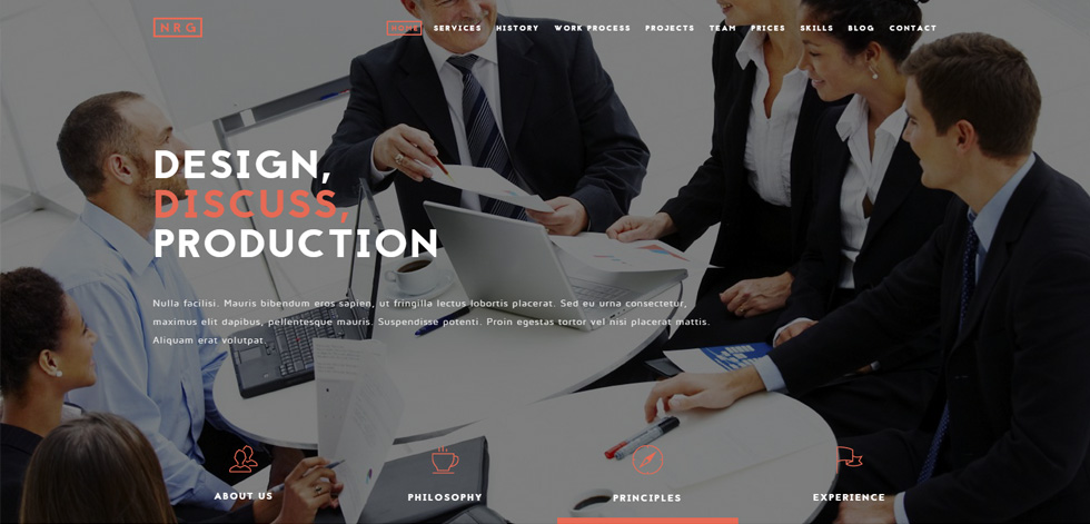 Welcome screen