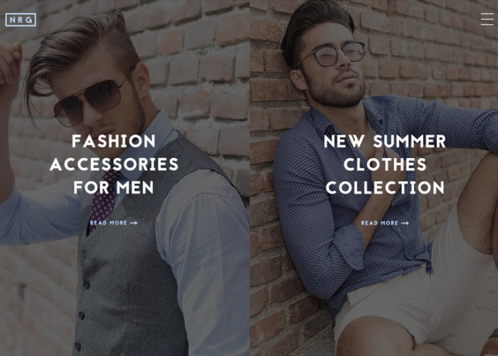 NRGman – Premium Responsive One-Page Men’s Fashion Drupal Theme
