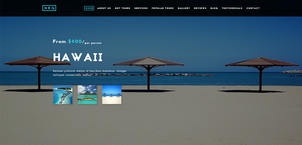 Welcome screen