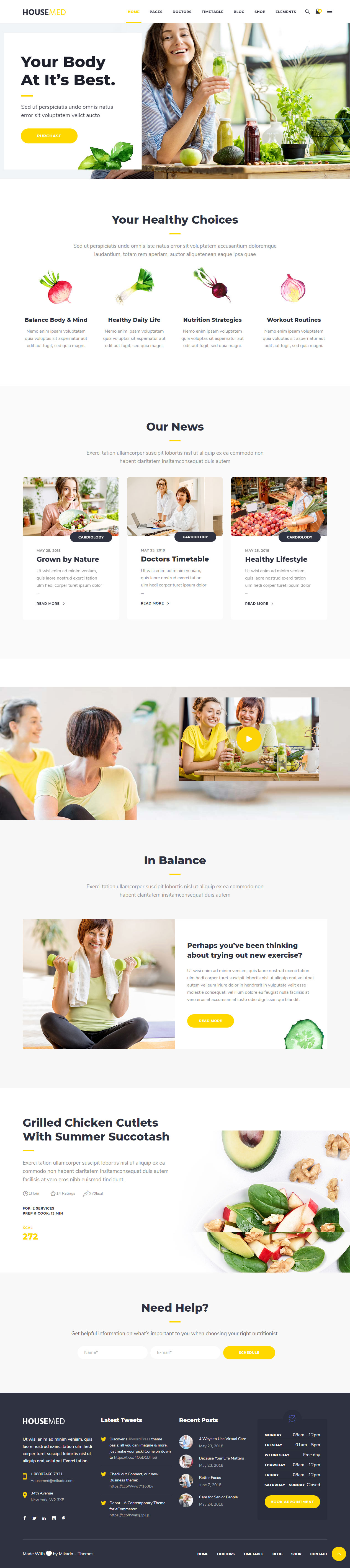 HouseMed WordPress Nutrition Theme