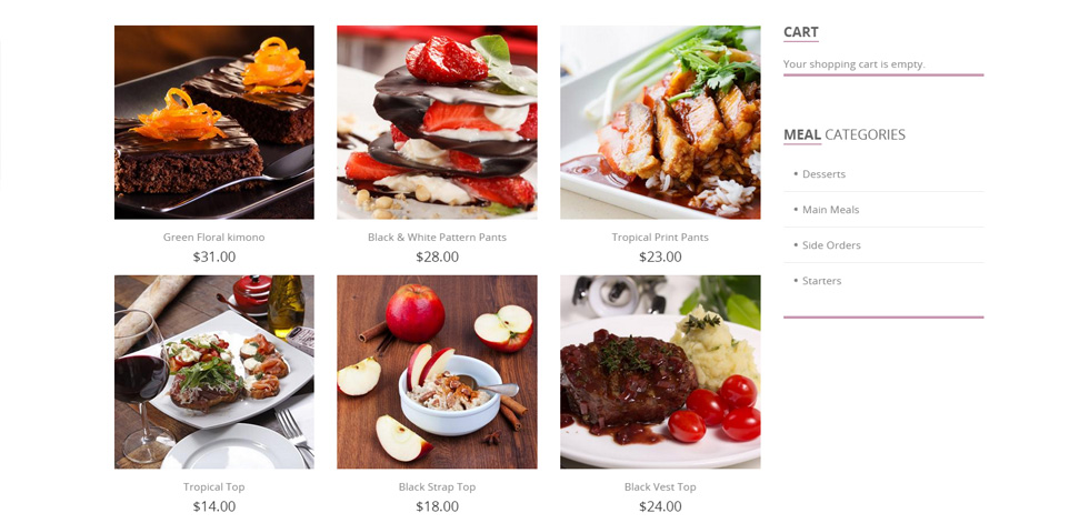 Shop page