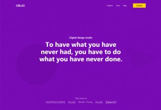 Oblas – Premium Responsive React App Portfolio HTML5 Template