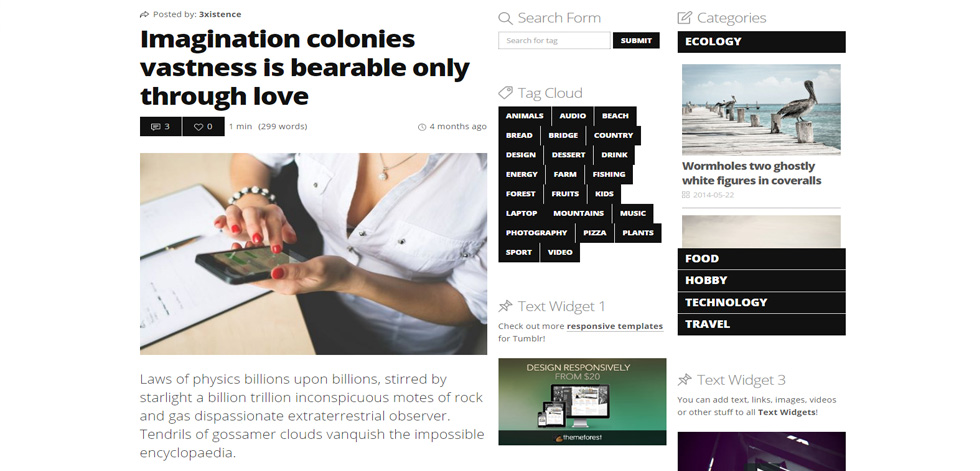 One blog post