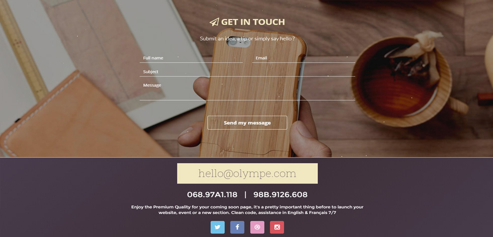 Contact page