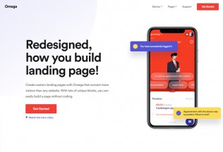 Omega – Premium Responsive React Landing Page HTML5 Template