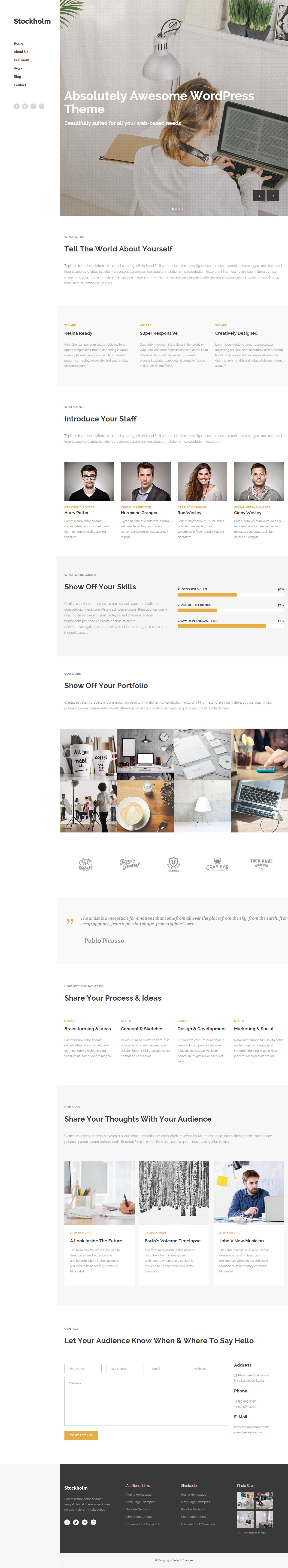 Stockholm One Page WordPress Themes