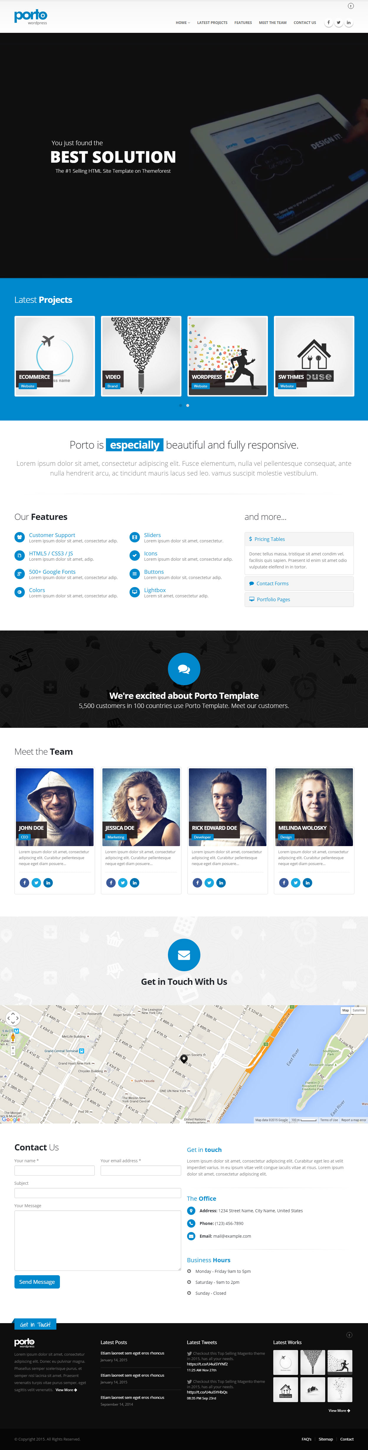 Porto One Page WordPress Themes