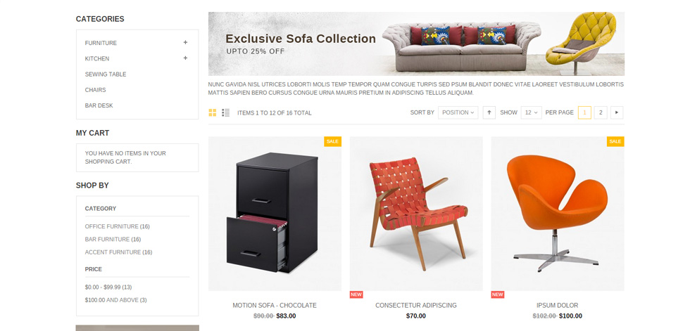 Category page