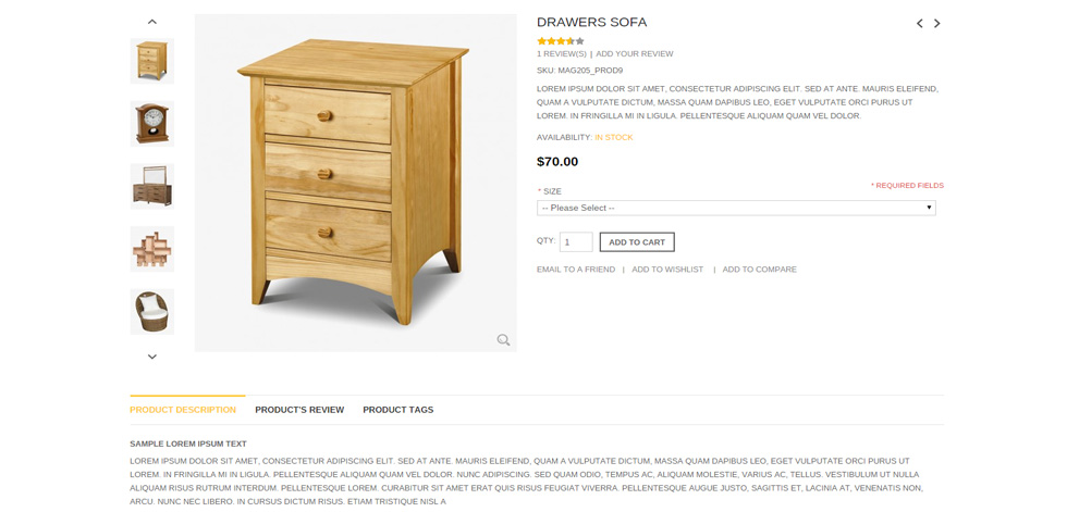 Product page