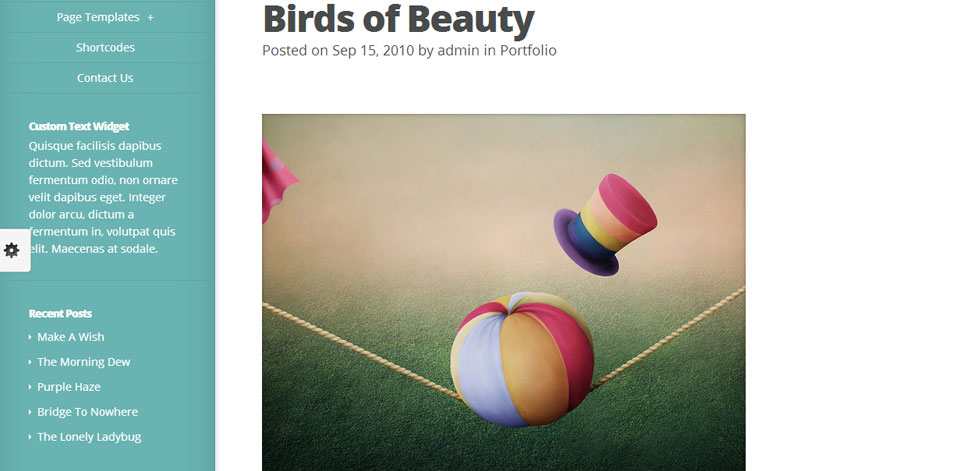 One blog page