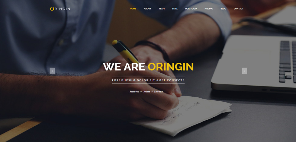 Welcome screen