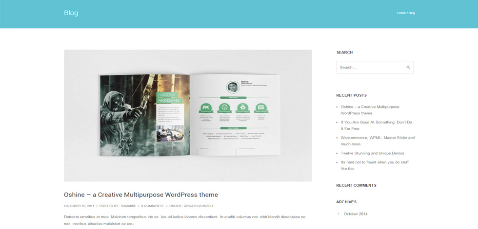 Blog page