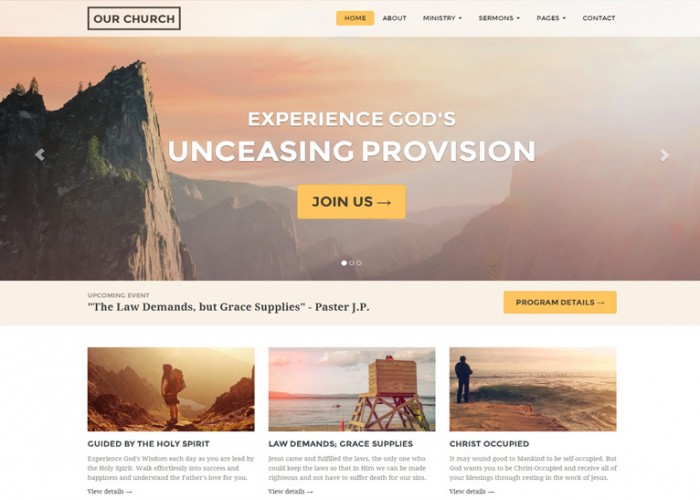 Our Church – Premium Responsive Church HTML5 Template