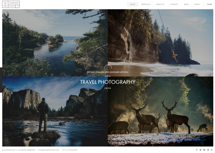 Outdoor – Premium Responsive Photography / Portfolio HTML5 Template