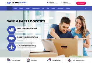 Packers & Movers – Premium Responsive Domestic Logistics WordPress Theme