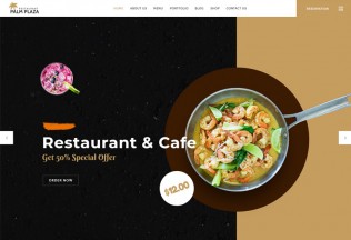 Palmplaza – Premium Responsive Restaurant & Cafe WordPress Theme