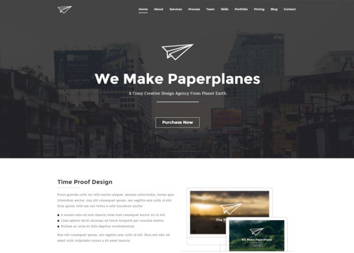 PaperPlane – Premium Responsive Portfolio HTML5 Template